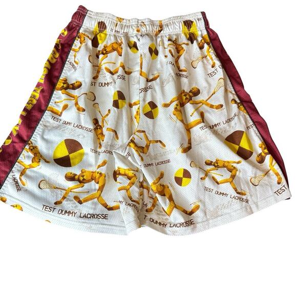 Flow Society Shorts Mens Medium Authentic Lacrosse Gear Crash Test Dummy - Picture 2 of 16